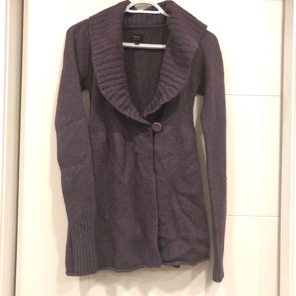 Aritzia Talula Purple Wrap Knit Cardigan Size M - Picture 3 of 10